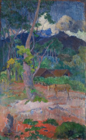 Landscape with a Horse by Paul Gauguin Oil Painting