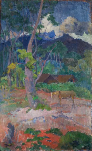Landscape with a Horse by Paul Gauguin Oil Painting
