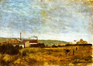 Landscape with Factories by Paul Gauguin - Oil Painting Reproduction