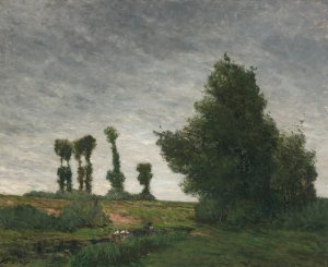 Landscape with Poplars by Paul Gauguin Oil Painting