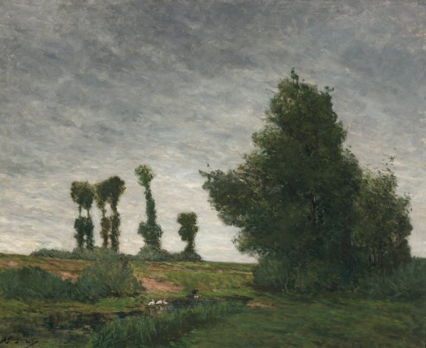 Main Product Photo of Landscape with Poplars  Painting by Paul Gauguin