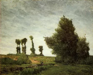 Landscape with Poplars by Paul Gauguin Oil Painting