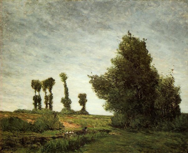 Landscape with Poplars by Paul Gauguin - Hand-Painted Oil Painting Reproduction