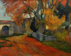 Lane at Alchamps, Arles Oil painting by Paul Gauguin