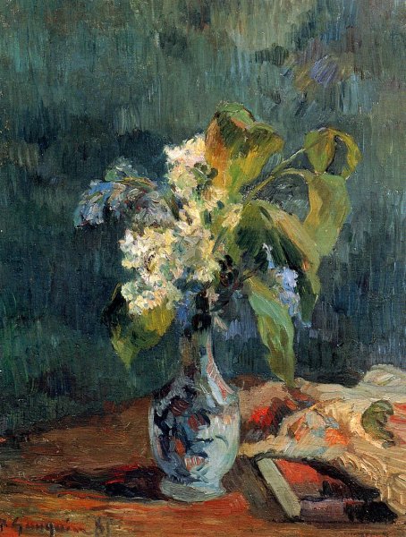 Main Product Photo of Lilac Bouquet Painting by Paul Gauguin