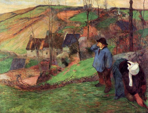 Main Product Photo of Little Breton Shepherd Painting by Paul Gauguin