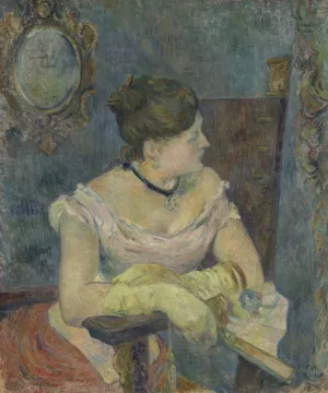 Madame Mette Gauguin in Evening Dress by Paul Gauguin Oil Painting