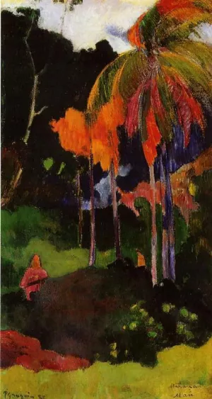 Mahana Maa, I also known as The Moment of Truth, I by Paul Gauguin Oil Painting