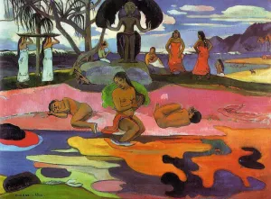 Mahana No Atua also known as Day of the Gods by Paul Gauguin Oil Painting