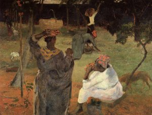 Mango Pickers, Martinique Oil painting by Paul Gauguin