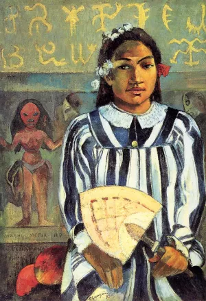 Marahi Metua no Tehamana also known as Tehamana Has Many Ancestors by Paul Gauguin Oil Painting