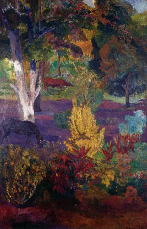 Marquesan Landscape with a Horse by Paul Gauguin Oil Painting