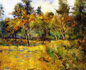 Meadow and Trees painting by Paul Gauguin