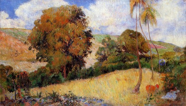 Main Product Photo of Meadow in Martinique Painting by Paul Gauguin