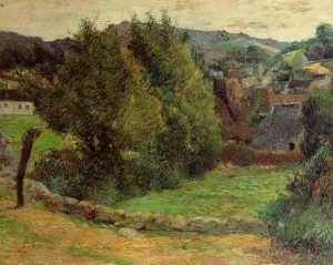 Mount Sainte-Marguerite from Near the Presbytery by Paul Gauguin - Oil Painting Reproduction
