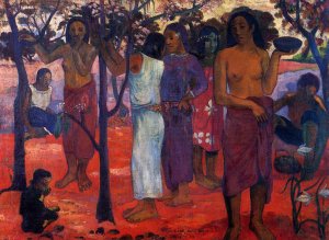Nave Nave Mahana also known as Delightful Day by Paul Gauguin Oil Painting