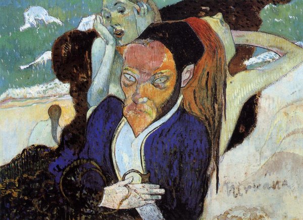 Main Product Photo of Nirvana also known as Portrait of Meyer de Hasn Painting by Paul Gauguin