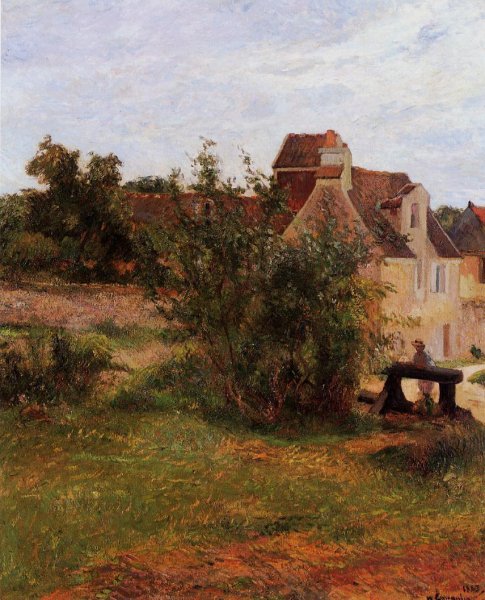 Main Product Photo of Osny, the Gate, Busagny Farm Painting by Paul Gauguin