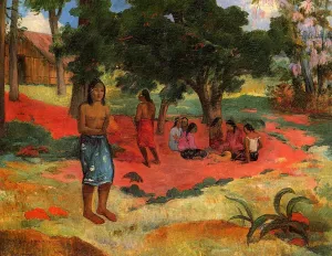 Paru Paru also known as Whispered Words, II by Paul Gauguin Oil Painting