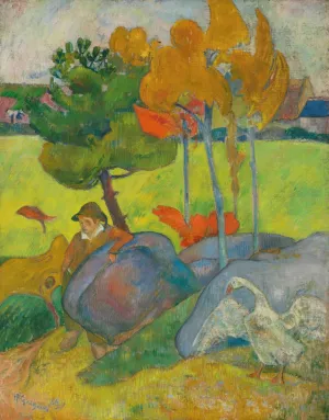 Petit Breton a L'oie by Paul Gauguin Oil Painting