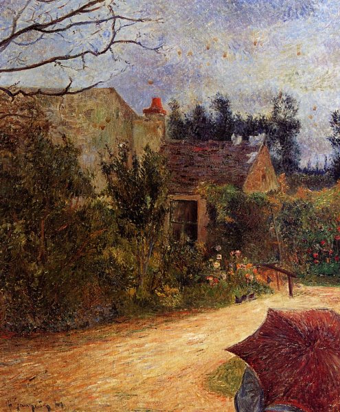 Main Product Photo of Pissarro's Garden, Quai du Pothuis, Pontoise Painting by Paul Gauguin