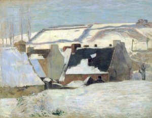 Pont-Aven sous la neige, ou Effet de neige by Paul Gauguin Oil Painting