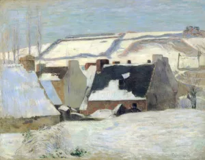 Pont-Aven sous la neige, ou Effet de neige by Paul Gauguin Oil Painting