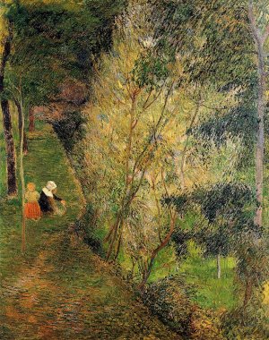 Pont-Aven Woman and Child by Paul Gauguin Oil Painting