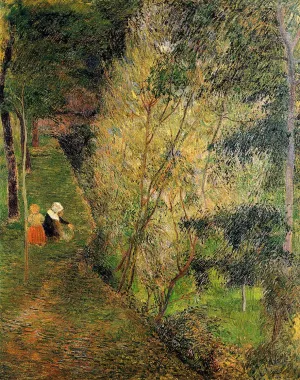 Pont-Aven Woman and Child by Paul Gauguin Oil Painting