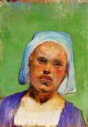 Portrait of a Pont-Aven Woman Marie Louarn by Paul Gauguin Oil Painting