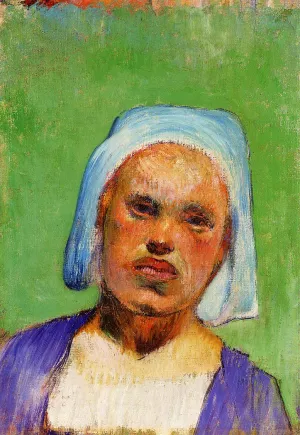 Portrait of a Pont-Aven Woman Marie Louarn by Paul Gauguin - Oil Painting Reproduction