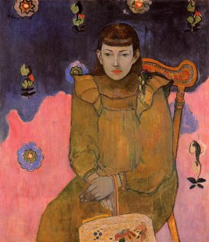 Portrait of a Young Woman, Vaite Jeanne Goupil Oil painting by Paul Gauguin