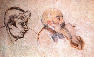 Portrait of Camille Pisarro by Paul Gauguin Oil Painting