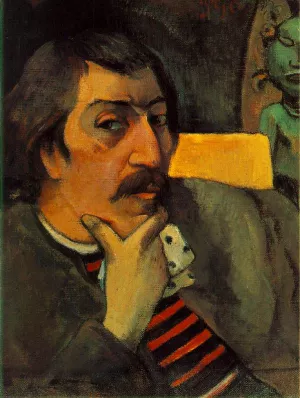 Portrait of the Artist with the Idol by Paul Gauguin Oil Painting