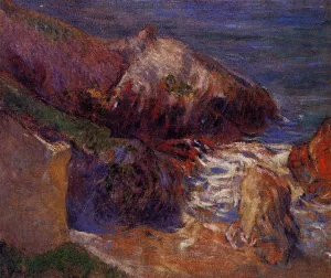 Rocks on the Coast by Paul Gauguin - Oil Painting Reproduction