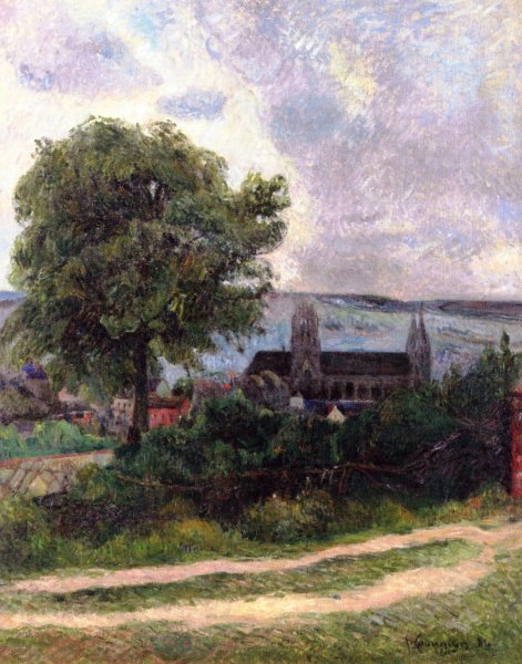 Main Product Photo of Rouen, l'Eglise Saint-Ouen Painting by Paul Gauguin