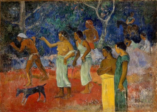 Scenes from Tahitian Live by Paul Gauguin - Hand-Painted Oil Painting Reproduction