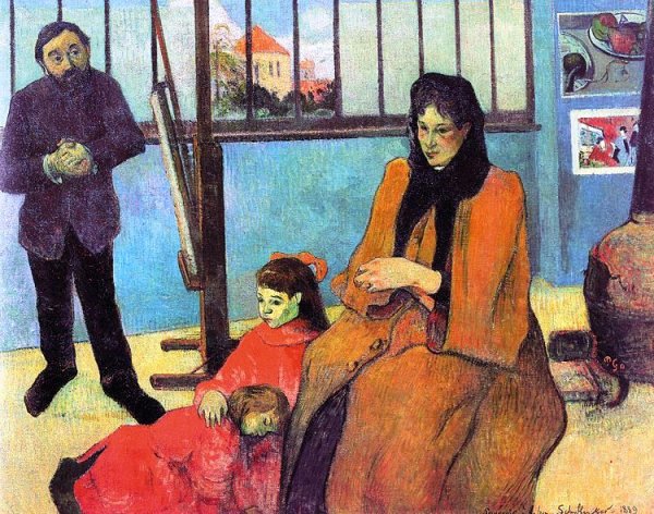 Schuffnecker's Studio by Paul Gauguin - Hand-Painted Oil Painting Reproduction