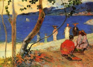 Seashore, Martinique Oil painting by Paul Gauguin