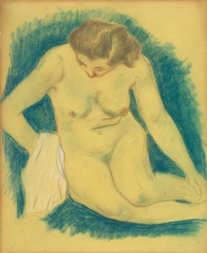 Seated Nude Seen From Above by Paul Gauguin Oil Painting