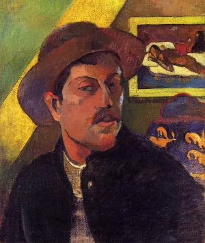Self Portrait with Hat by Paul Gauguin Oil Painting