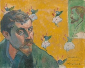 Self-portrait with portrait of Bernard, 'Les Miserables' by Paul Gauguin Oil Painting
