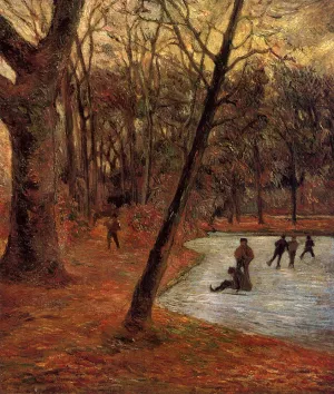 Skaters in Fredericksberg Park by Paul Gauguin Oil Painting