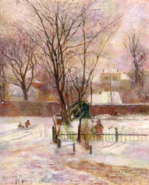 Snow in Copenhagen by Paul Gauguin - Oil Painting Reproduction