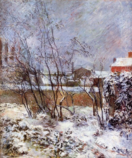 Main Product Photo of Snow, Rue Carcel Painting by Paul Gauguin