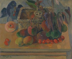 Still life with basket and fruits by Paul Gauguin Oil Painting