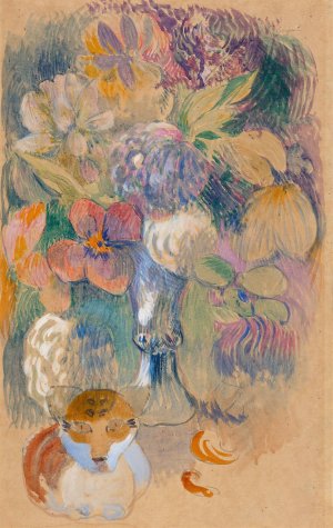 Still Life with Cat by Paul Gauguin Oil Painting