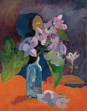Still Life with Flowers and Idol by Paul Gauguin Oil Painting
