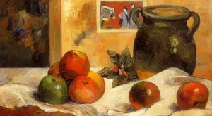 Still Life with Japanese Print by Paul Gauguin - Oil Painting Reproduction