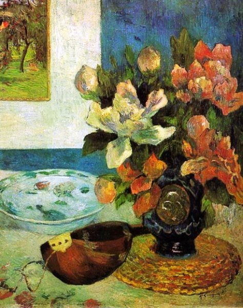 Still Life with Mandolin by Paul Gauguin - Hand-Painted Oil Painting Reproduction